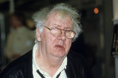 Horst Janssen 10/94 pp Mann Kunst Malerei Autor Literatur quer Portrait neutral wei?haarig Brille leger-stock-foto