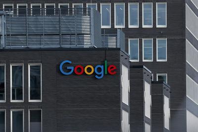 Schriftzug / Logo des Unternehmens Google-stock-foto