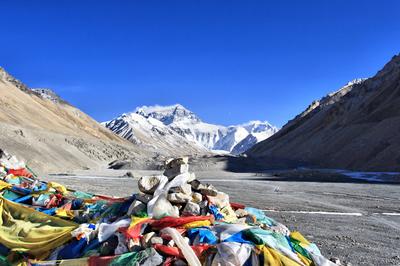 Photographed at Mount Everest Base Camp, Dingri County, Xigaze Region, Tibet Autonomous Region PUBLICATIONxNOTxINxCHN 1-stock-foto