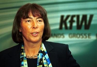 Ingrid Matth?us-Maier, Vorstandsmitglied, Kreditanstalt f?r Wiederaufbau, Pressekonferenz, 27.01.2000 Frankfurt am Main-stock-foto