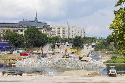 Standort der ehemaligen Carolabr?cke-stock-foto