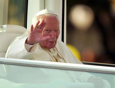 Papst Johannes Paul II POL anl?sslich eines Besuchs in Rijeka Kroatien-stock-photo
