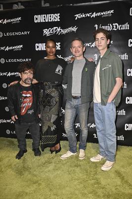 Peter Dinklage, Taylour Paige, Elijah Wood, Jacob Tremblay-stock-foto