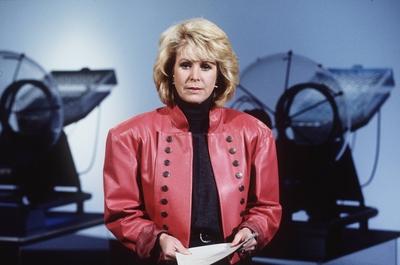 Karin Tietze Ludwig 11 92 am Frau Fernsehen TV Moderation blond Jacke rosa seri?s Lotto quer halb st-stock-foto