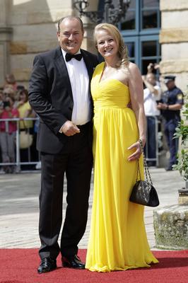 Wolfram Kons mit Ehefrau Alexa Kons-stock-foto