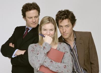 Film Still from Bridget Jones: The Edge of Reason Colin Firth, Renee Zellweger, Hugh Grant Photo Credit: Jason Bell ? 2-stock-foto