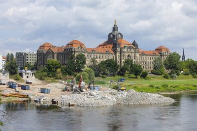 Standort der ehemaligen Carolabr?cke-stock-foto