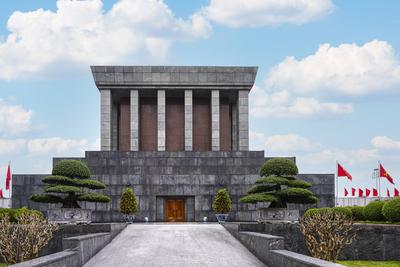 Ho Chi Minh mausoleum in Hanoi, Vitenam Hanoi, Vietnam, January 2023. panoramic view of the Ho Chi Minh mausoleum in the-stock-foto