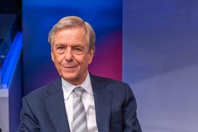Claus Kleber (Journalist und ehem. ARD-Korrespondent in den USA) Maischberger, TV - Sendung, Politik, Moderation, Sandra-stock-foto