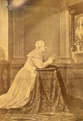 Pope Pius IX in prayer Vatican x16149x-stock-foto