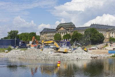 Standort der ehemaligen Carolabr?cke-stock-foto