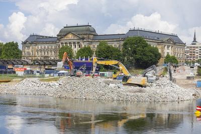 Standort der ehemaligen Carolabr?cke-stock-foto