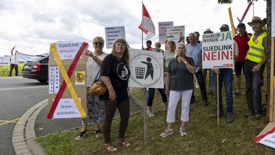 SuedLink: Auftakt der Bauarbeiten bei Oerlenbach-stock-foto
