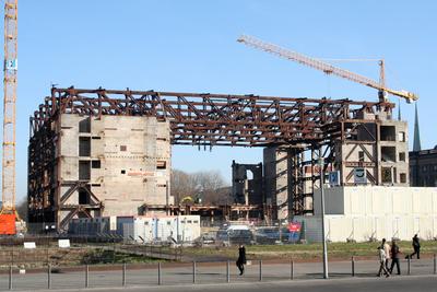 Abriss Palast der Republik Berlin 2006, Demolish Palace of the Republic Berlin 2006 Ruine Abriss Palast der Republik Ber-stock-foto