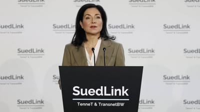 SuedLink: Auftakt der Bauarbeiten bei Oerlenbach-stock-foto