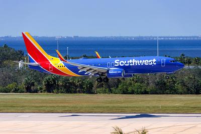Southwest Airlines Boeing 737-800 Flugzeug Flughafen in Tampa, USA-stock-foto