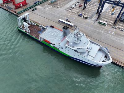 China First Deep-sea Green and Intelligent Technology Test Vessel-stock-foto