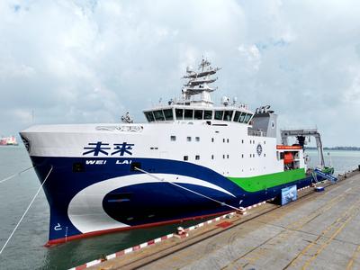 China First Deep-sea Green and Intelligent Technology Test Vessel-stock-foto