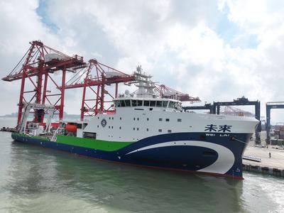 China First Deep-sea Green and Intelligent Technology Test Vessel-stock-foto
