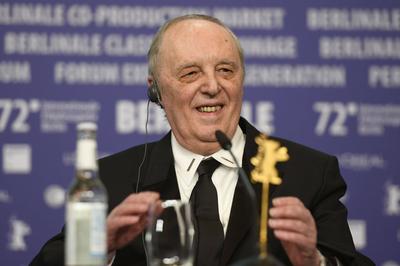 Dario Argento bei der Pressekonferenz zum Kinofilm Occhiali neri / Dark Glasses auf der Berlinale 2022 / 72. Internatio-stock-foto