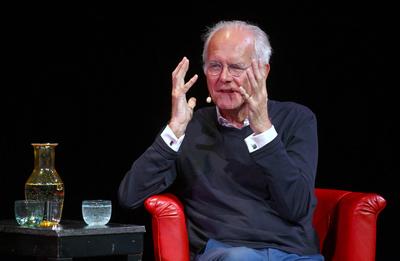 2025 - Lesung "Termin mit Schmidt", zwischen Harald Schmidt und Joachim Meyerhoff, im Stadttheater Gmunden, im Rahmen der Salzkammergut Festwochen Gmunden, am 27.07.2025.-stock-foto