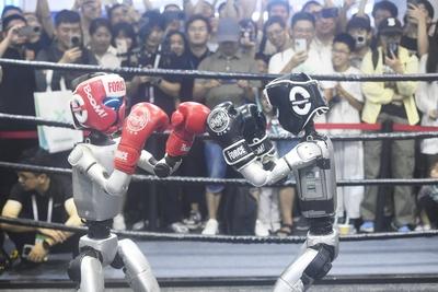 Robot Performance at 2025 WAIC in Shanghai-stock-foto