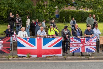 Altrincham Hotel Protest-stock-foto