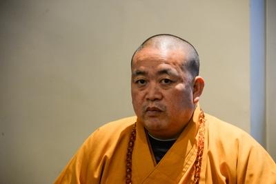 Abbot of the Shaolin Temple Shi Yongxin attending the Shaolin Cultural Festival London 2014 in Lo-stock-foto