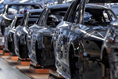 Fertigung A3 im Audi-Werk Ingolstadt-stock-foto