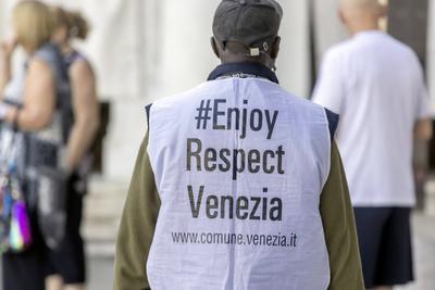 ITA, Italien, Venedig, Venezia, 26.09.2019: Overtourism in Venedig. Die Stadt wird ihrer Touristen nicht mehr Herr. An t-stock-foto