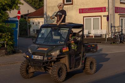 Wacken Montag Fans erobern das Dorf-stock-foto