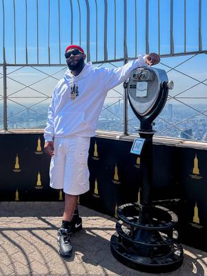 Odumodublvck visited empire state building to celebrate new single ?pity this boy? ft. Victony.-stock-photo