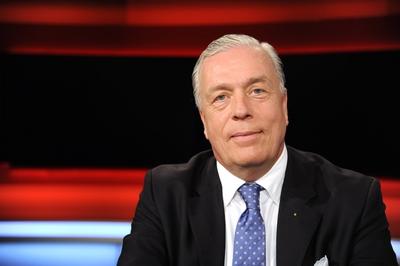 Der Mediziner Dr. Klaus Reinhardt, Vorsitzender des Hartmannbunder, zu Gast in der ARD Talkshow Hart aber Fair am 31.03-stock-foto