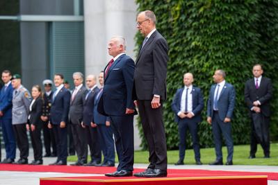 Bundeskanzler, Friedrich Merz, K?nig, Jordanien, Abdullah II. bin al-Hussein-stock-photo