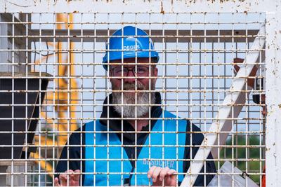 29.07.2025, Rader Hochbr?cke, A7, Wirtschafts-, Verkehrs- und Tourismusminister Claus Ruhe Madsen besucht die Baustelle-stock-foto