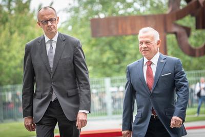 K?nig des Haschemitischen K?nigreichs Jordanien zu Besuch im Bundeskanzleramt in Berlin-stock-photo
