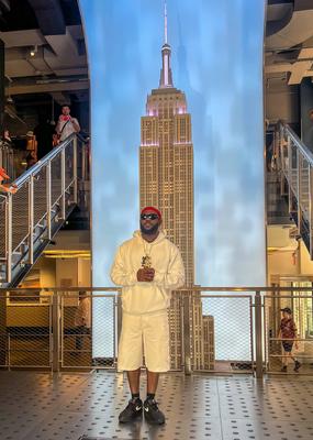Odumodublvck visited empire state building to celebrate new single ?pity this boy? ft. Victony.-stock-photo