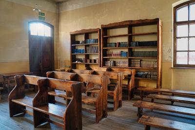 Aktive Synagoge in der Stadt Auschwitz Die Chevra Lomdei Mishnayot Synagoge hat als einzige den Zweiten Weltkrieg in O?w-stock-foto