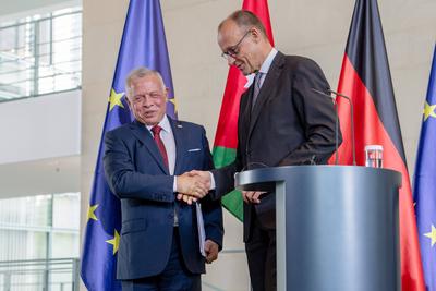 Bundeskanzler, Friedrich Merz, K?nig, Jordanien, Abdullah II. bin al-Hussein-stock-photo