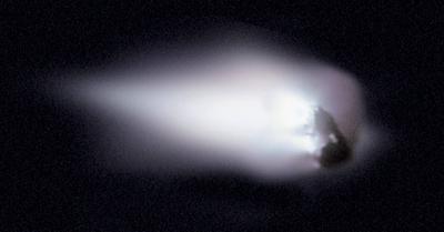 In 1986, the European spacecraft Giotto became one of the first spacecraft ever to encounter and photograph the nucleus-stock-foto