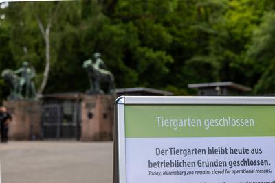 Tiergarten N?rnberg bleibt geschlossen ? Demonstration wegen m?glicher Pavian-T?tung, N?rnberg, 29.07.2025-stock-foto