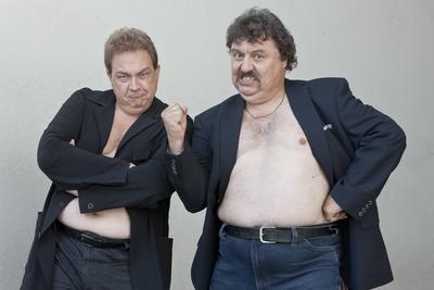 EXKLUSIV S?nger Achim Mentzel rechts trifft auf den satirischen Comedian Oliver Kalkofe links b-stock-foto