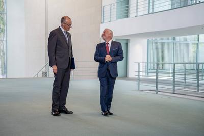 Bundeskanzler, Friedrich Merz, K?nig, Jordanien, Abdullah II. bin al-Hussein-stock-photo