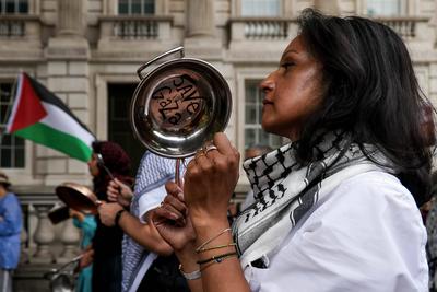 Gaza Hunger Crisis Protest Whitehall-stock-foto