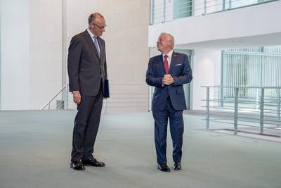Bundeskanzler, Friedrich Merz, K?nig, Jordanien, Abdullah II. bin al-Hussein-stock-photo