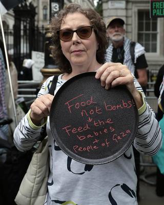 Gaza Hunger Crisis Protest Whitehall-stock-foto