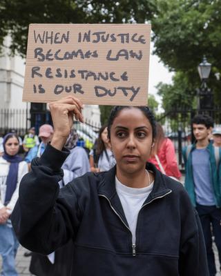 Gaza Hunger Crisis Protest Whitehall-stock-foto