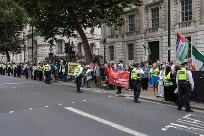 Gaza Hunger Crisis Protest Whitehall-stock-foto