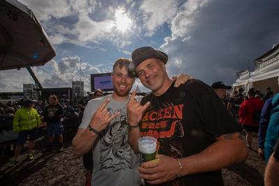 Wacken 2025 Fans trotzem dem angesagten Regen-stock-foto
