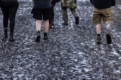 Wacken 2025 Fans trotzem dem angesagten Regen-stock-foto